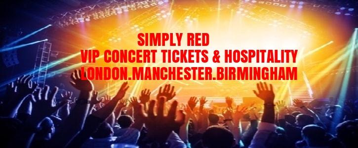 Simply Red hospitality and VIP ticket in Manchester, London and Birmingham Arena