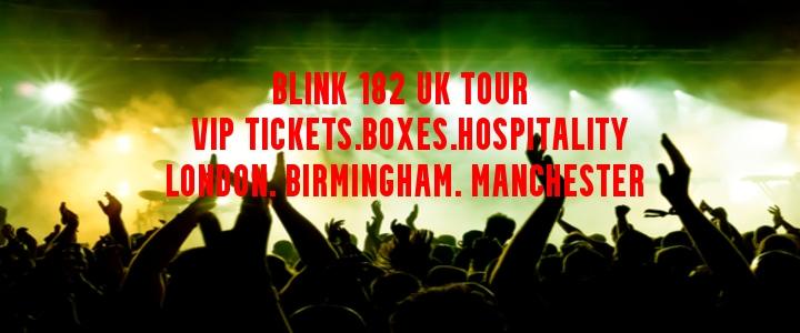 Blink 182 VIP tickets and hospitality in London. Manchester and Birmingham