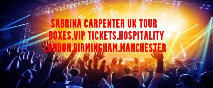 Sabrina Carpenter vip tickets and hospitality London Manchester and Birmingham